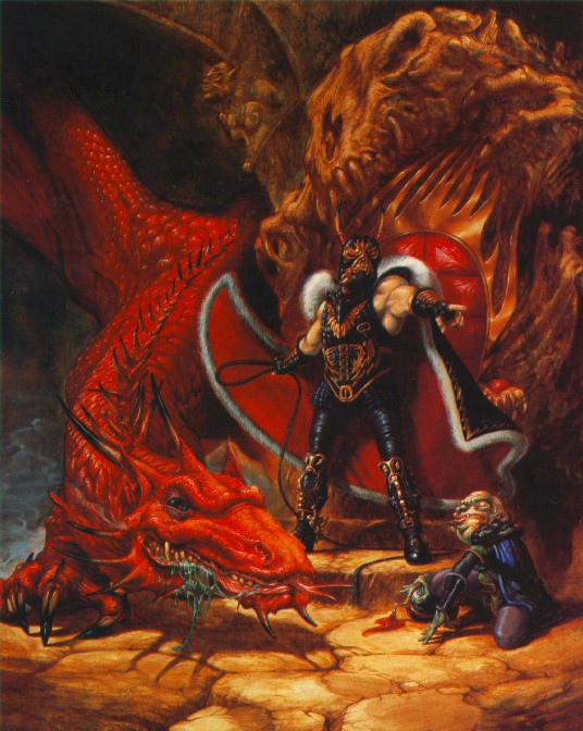 Красный дракон на иллюстрации к Саге о Копье. 